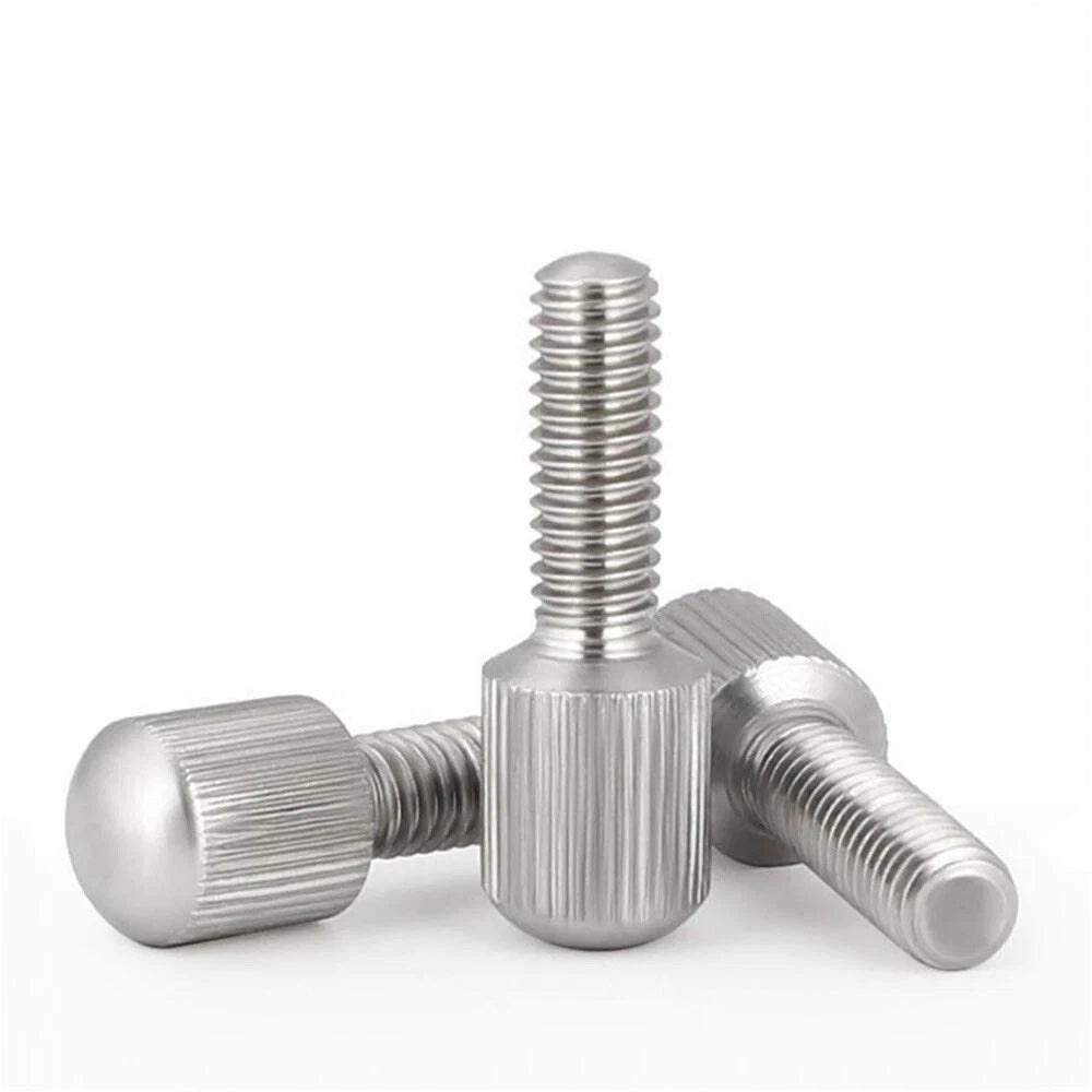 Knurled Thumb Screws – 304 Stainless Steel Small Head Thumbscrew Bolts M2–M8