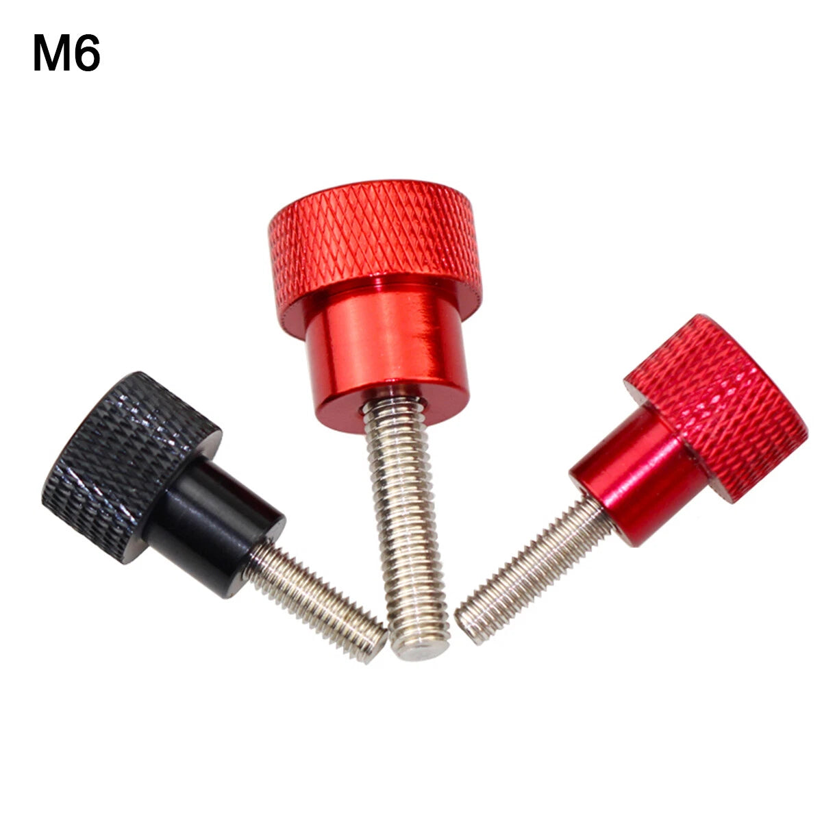 M6 Knurled Thumb Screw Aluminium Handle+Stainless Rod High Hand Grip Knob Screws