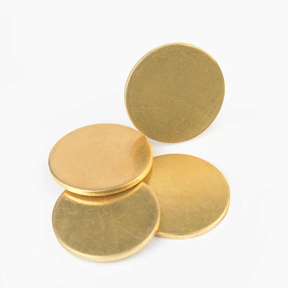 H62 Solids Brass Discs Blanks Metal Round Sheets Dia 50mm-200mm Thick 0.8mm- 3m