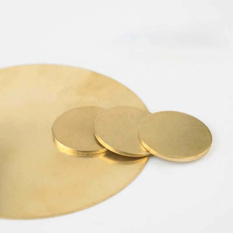 Brass/Red Copper Solids Discs Blanks Metal Round Sheets Thick0.3-6mm Dia 10-80mm