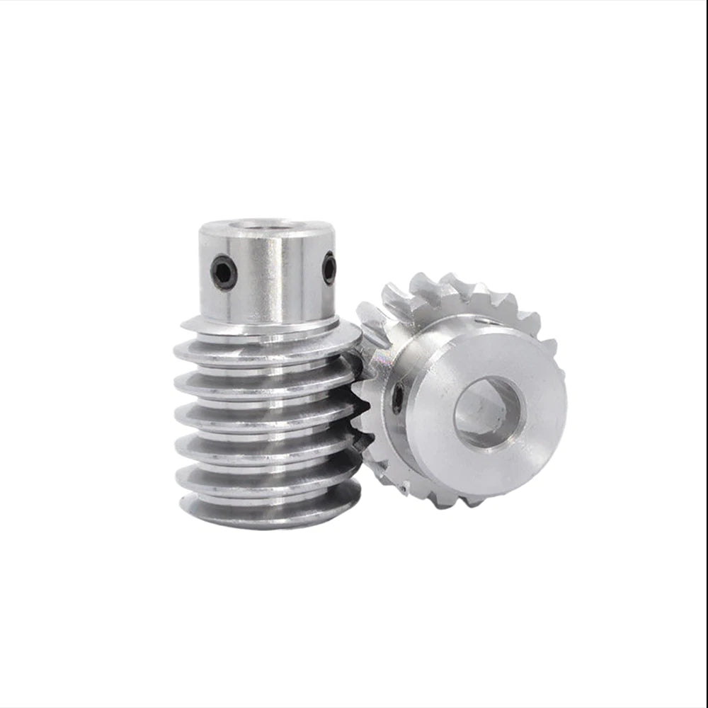 Stainless Steel A2 Module 1 Worm Shaft Worm Gear Wheel 15 to 60 Tooth Precision