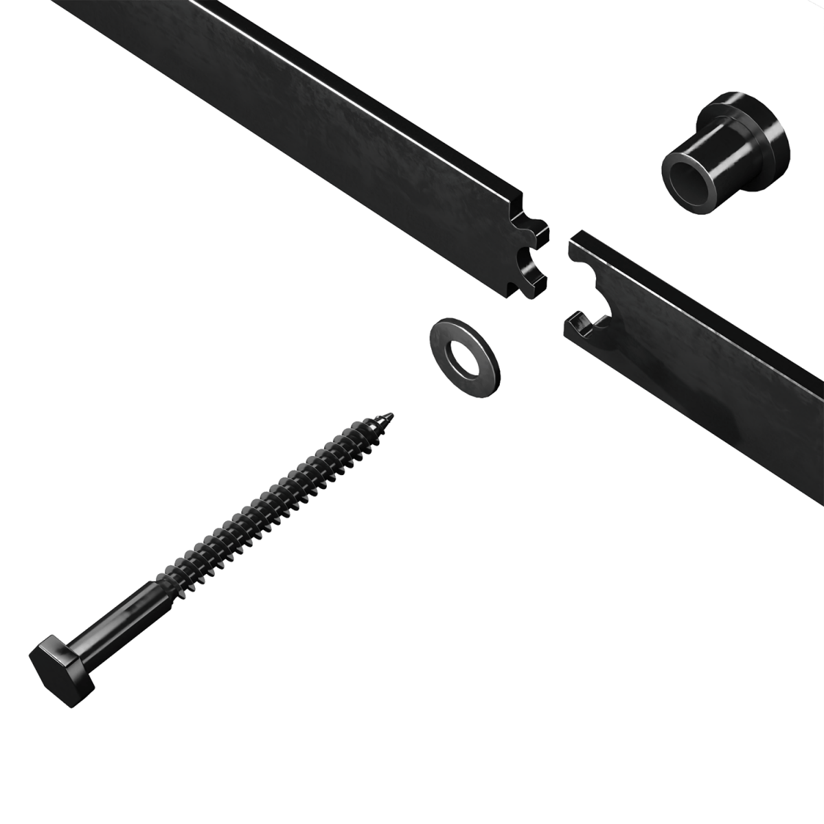 6.6FT Heavy Duty Sturdy Sliding Barn Door Hardware + Adjustable Floor Guide Wall Mount Roller + Pull Handle, J Shape Hangers, Smoothly and Quietly, Easy to Install, Fit 24" - 36" Width Door - HomeDIYer