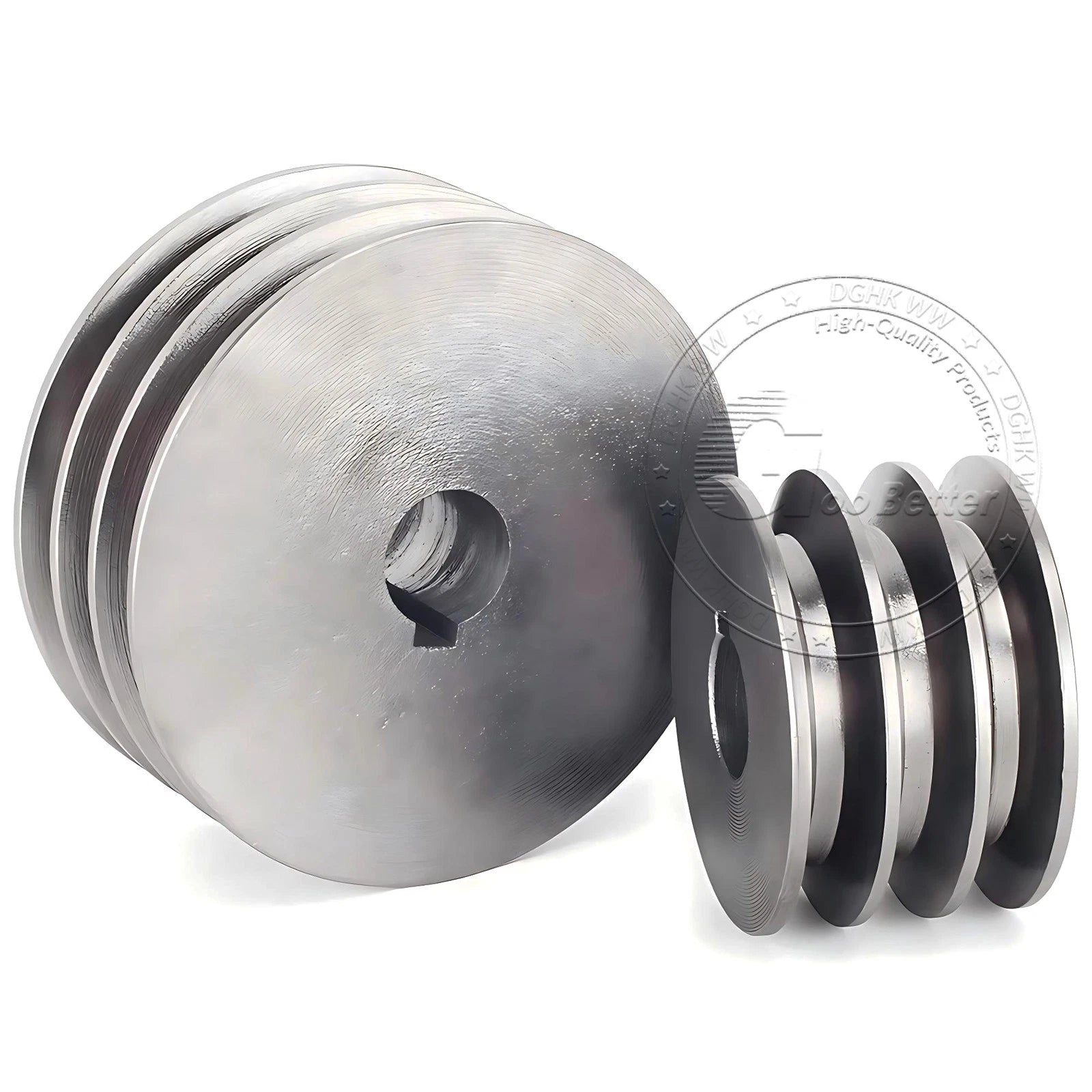 Cast Iron Drive Pulley 3-Groove 3B Flat For V Belt Pulley OD 80mm 90mm - 180mm
