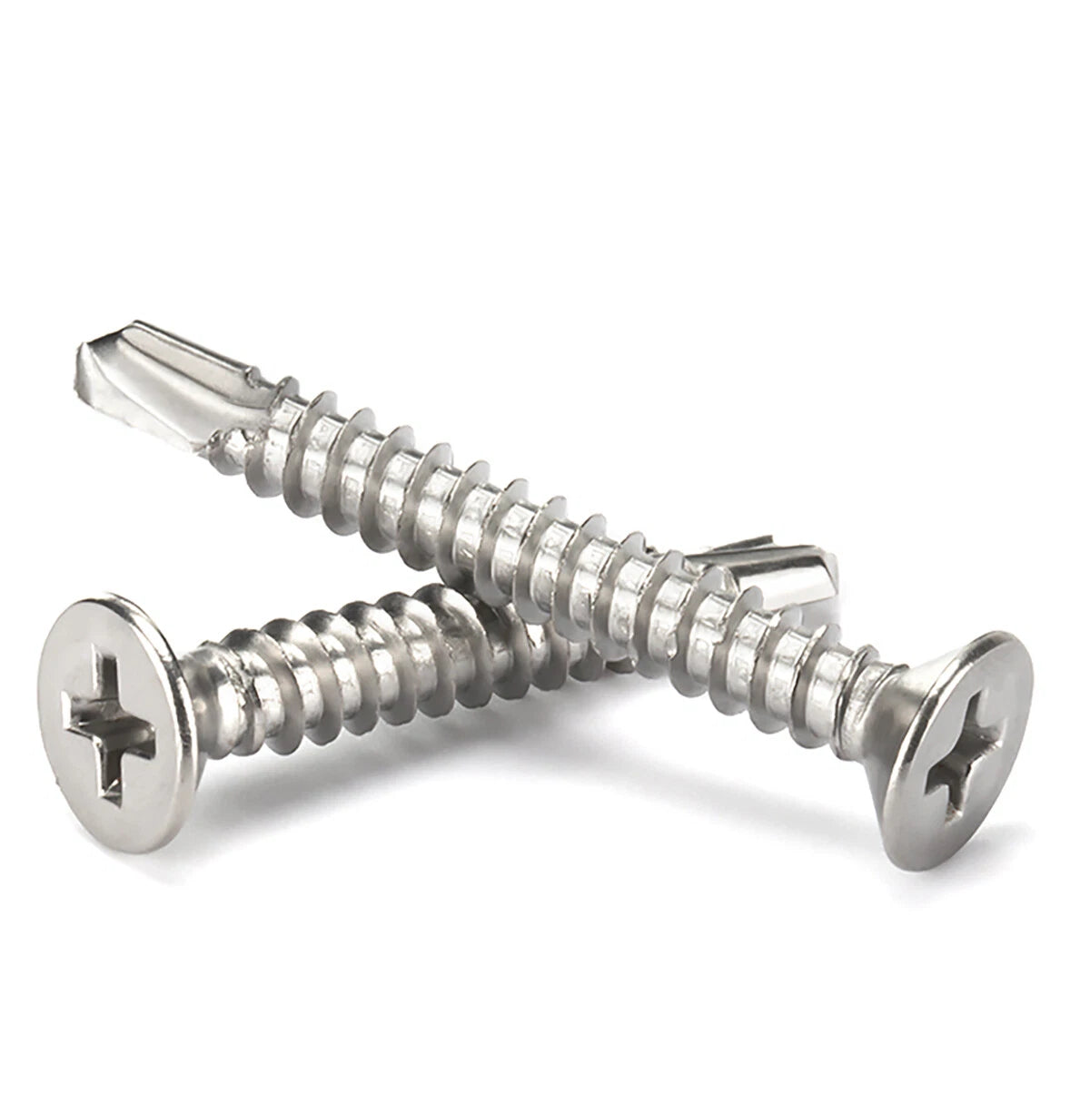 #6 #7 #8 #10 #12 #14 Countersunk Head Self Drilling Tek Screws – 410 Stainless Steel