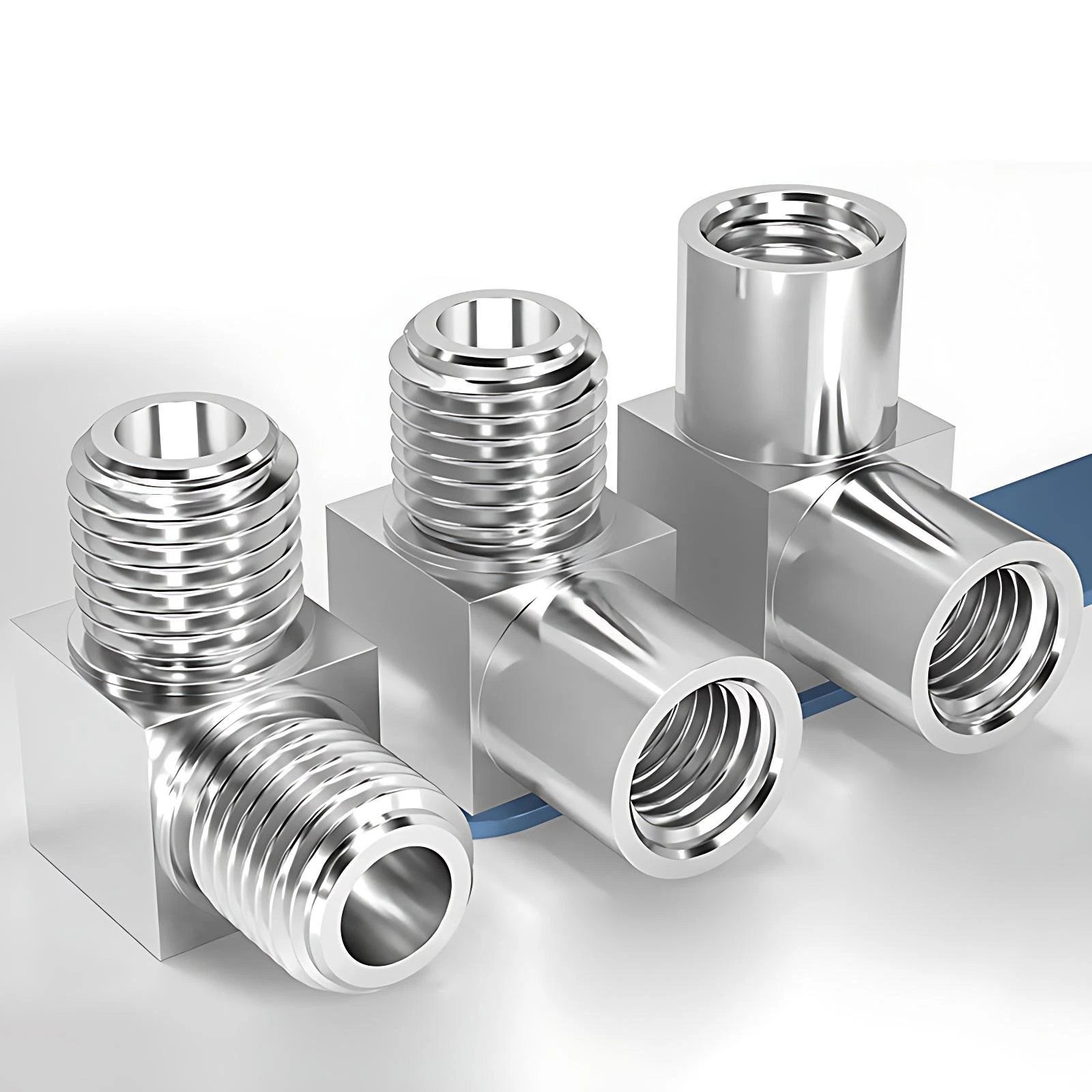 90° Stainless Steel Threaded Elbow Pipe Fitting — BSP, NPT & Metric