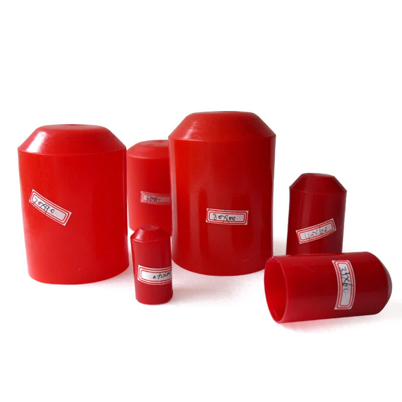 Glue-Lined Heat Shrink End Caps 8mm–110mm 2:1 Red — Waterproof Wire Termination