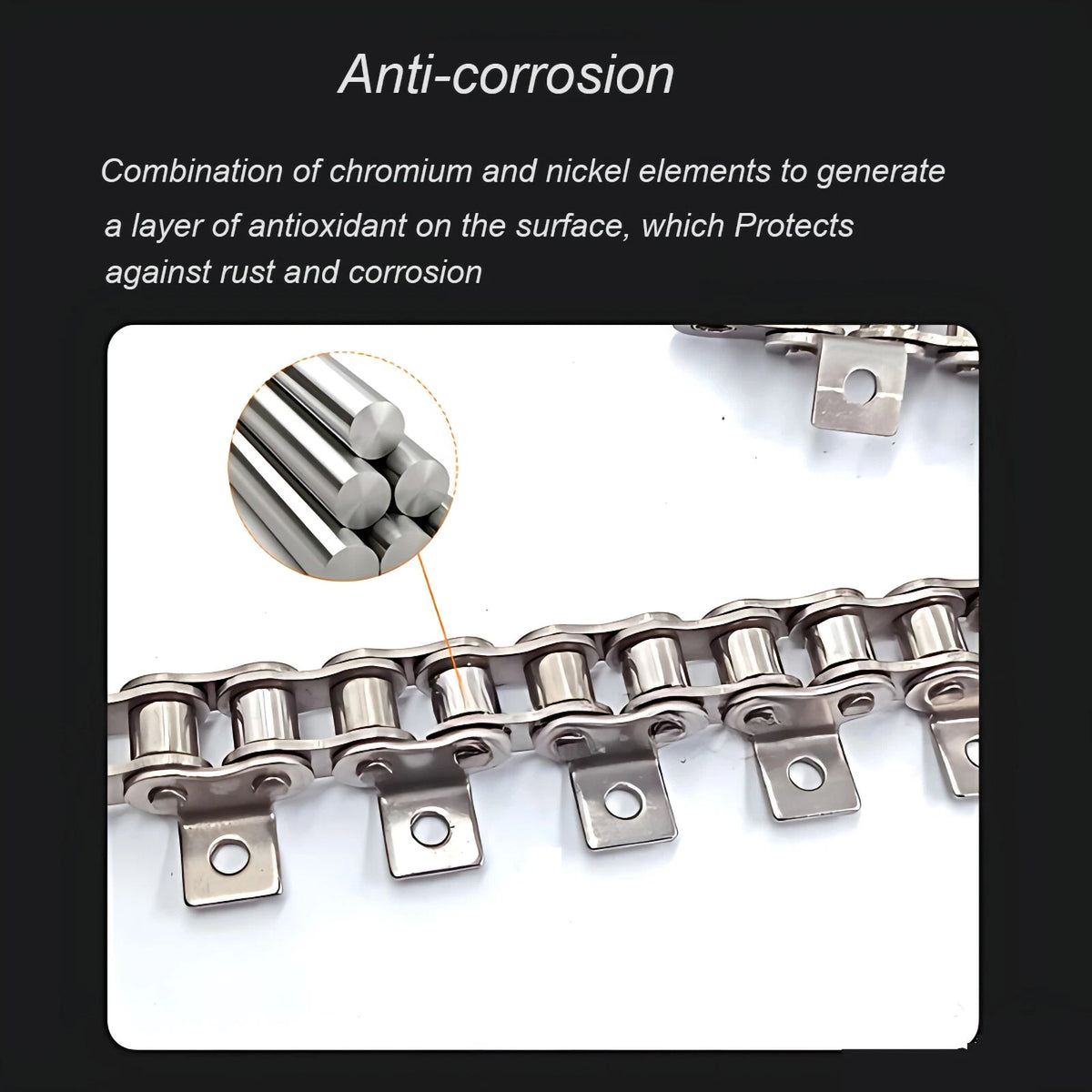 Roller Chain With Both Side Simplex-Double Row X 1.524 Meters 06B -16A 201/304