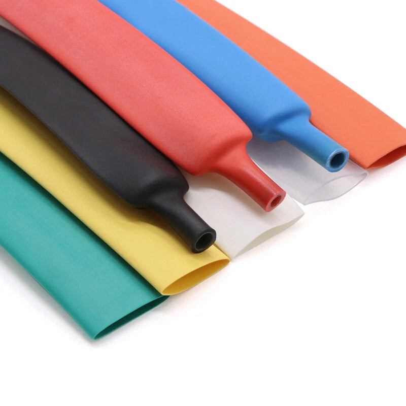 2:1 Ratio Heat Shrink Tubing — 12 Colors, 1mm–210mm Diameter, 1m/2m/5m