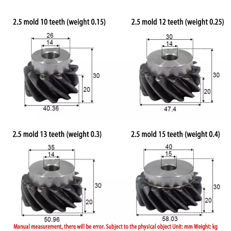 2.5 3 Mod Helical Gear With Step 45°Left Spiral Motor Transmission Gear 45#Steel