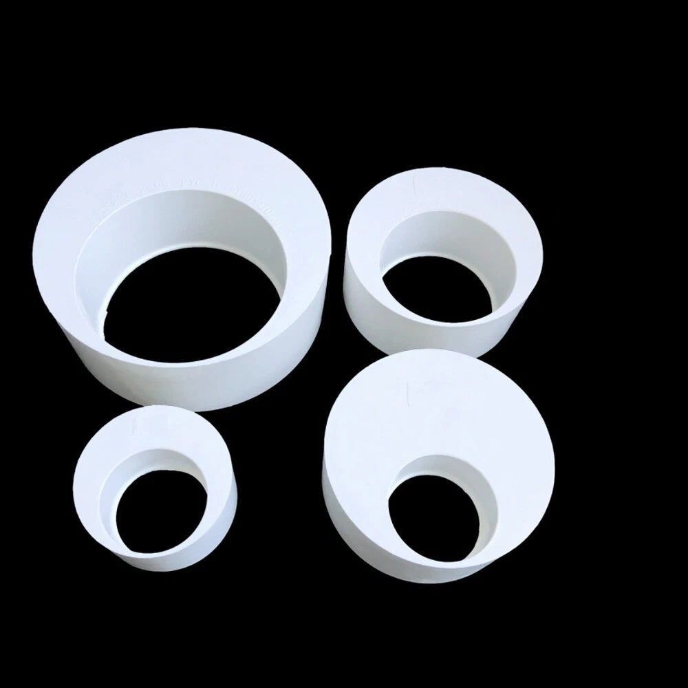 PVC Pipe Eccentric Reducing Bushing Fittings Connector Joints ID 50-160mm White