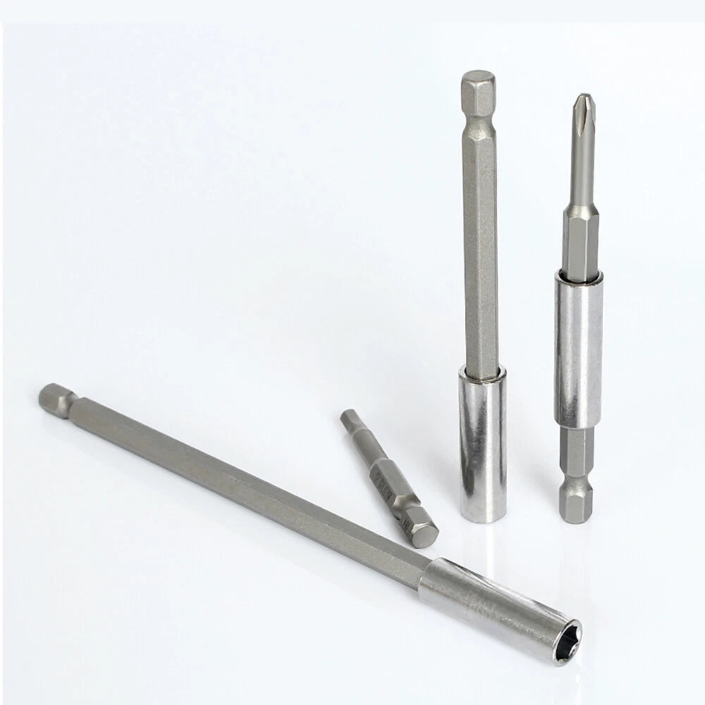 Hex Extension Rod Adapter Magnetic Driver Socket Wrench Long 60 100 150mm Bits