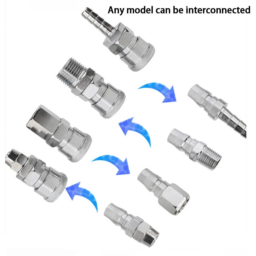 C-Type Self-Locking Air Line Quick Release Fittings — Hose Compressor Connectors