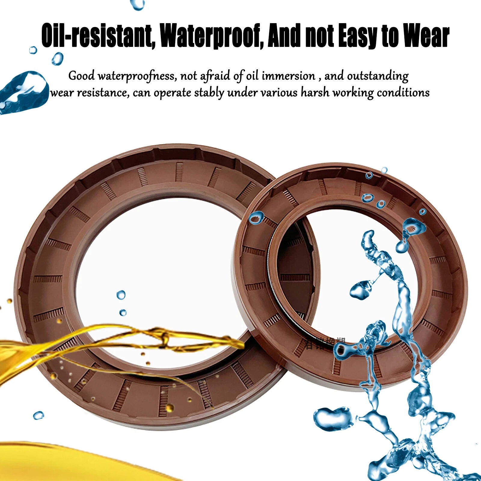 Metric TC Rotary Oil Shaft Seal FKM Fluorine Double Lip Seal 32mm - 38mm Shaft