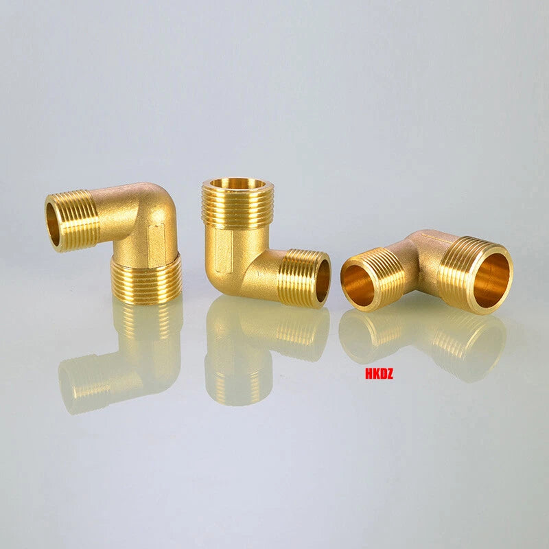 Brass L-Elbow Pipe Fittings 1 2"~2" BSP Female Male Threaded Reducing Connector