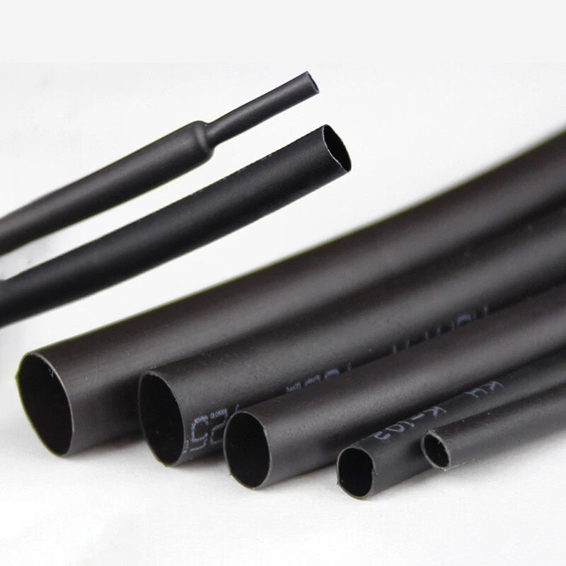 Black Heat Shrink Tubing 2:1 Ratio | 0.6mm–28mm | Electrical Cable Sleeving