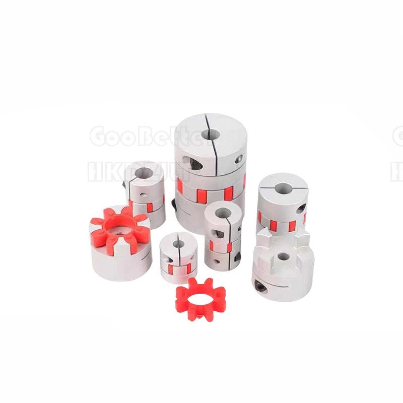 CNC Shaft Coupler Flexible Plum Spider Jaw Coupling Stepper Motor Bore 6 - 20 mm