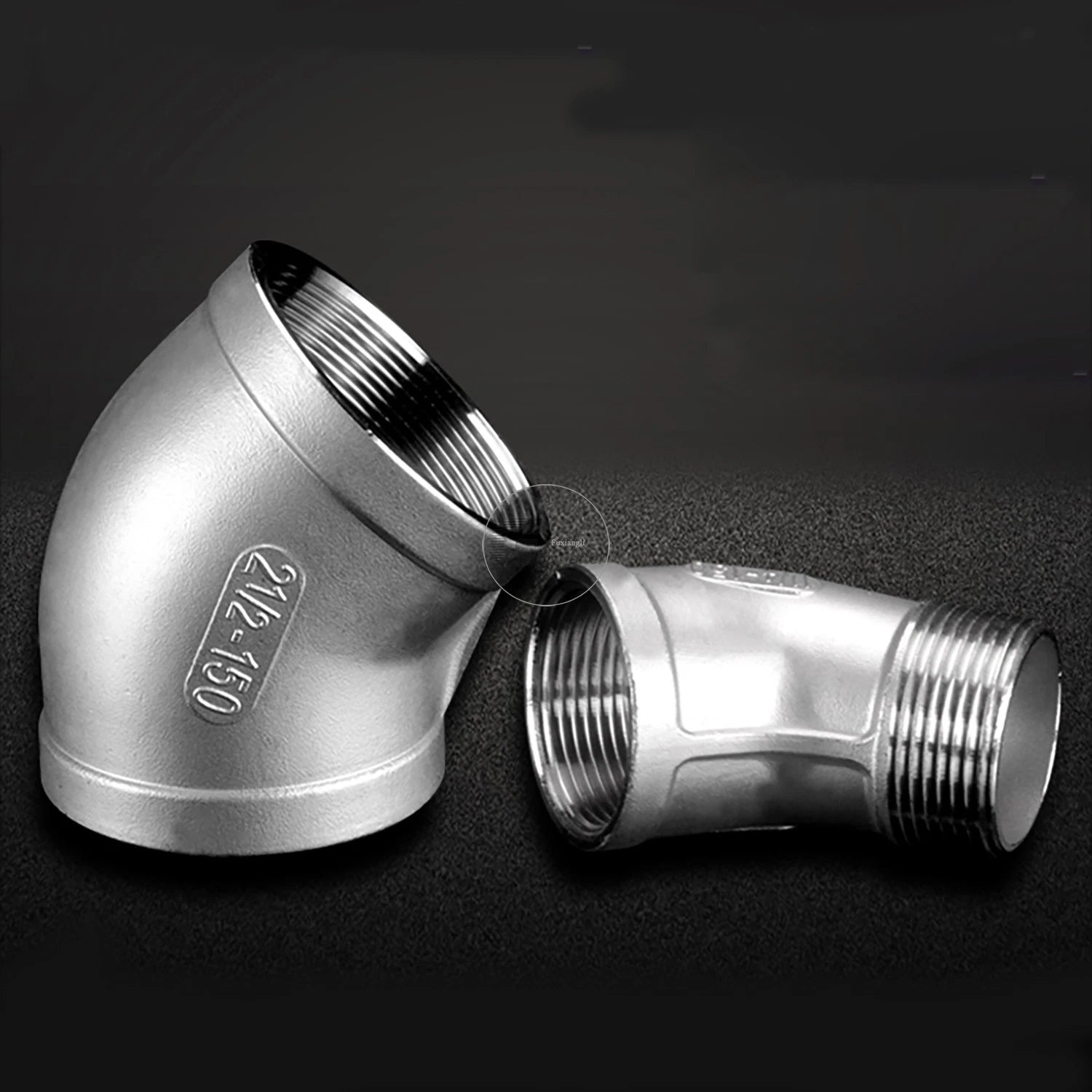 45° BSPT Threaded Elbow Pipe Fittings — A2 Stainless Steel, 1/8" to 4", Female & Female-to-Male