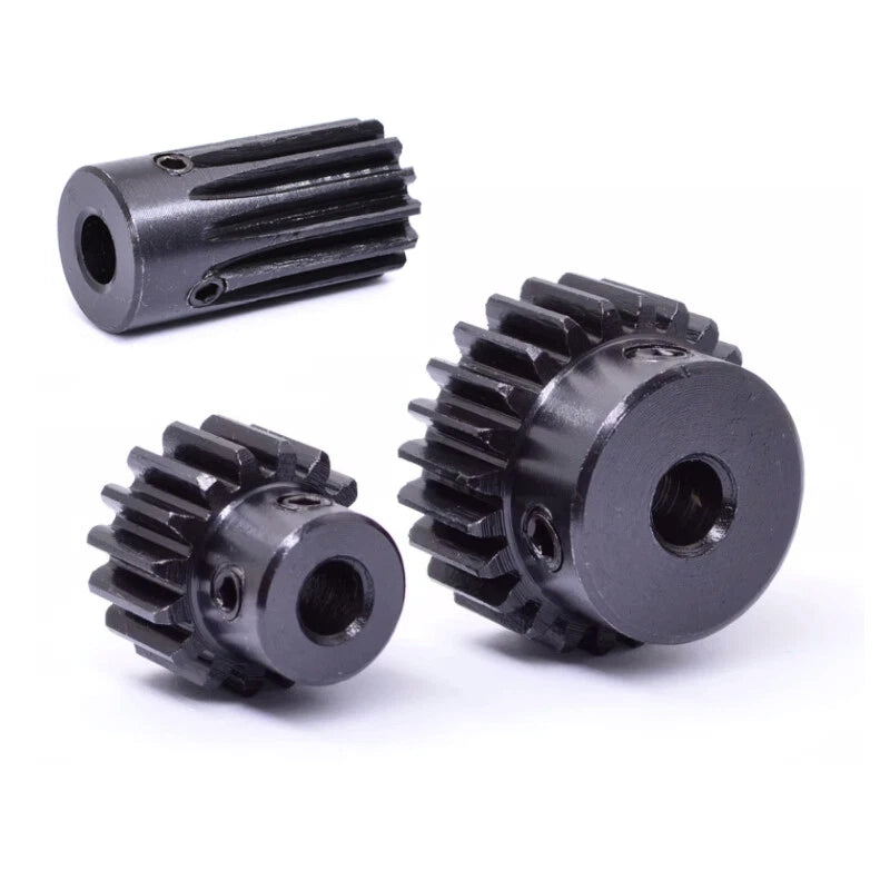 Spur Gears 1 Mod Transmission Gear With Step 45# Steel Pinion Motor Gear 12T~52T