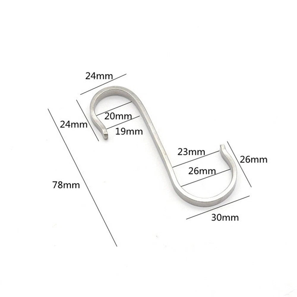 Quality Stainless Steel S Hooks Kitchen Utensil Bathroom Clothes Hanger Hanging
