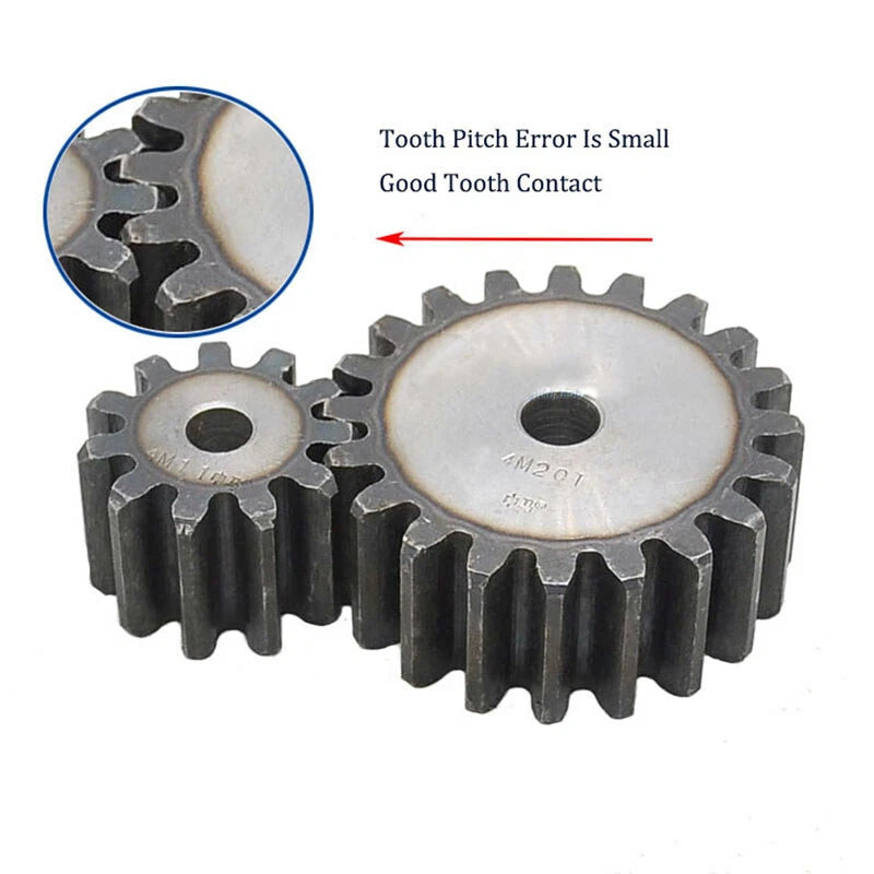 2.5/3/4/5M 45# Steel Spur Gear 10-70 Teeth 30-180mm OD Transmission Gear For CNC
