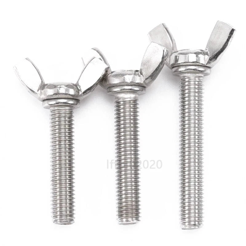 AN 265 Butterfly Wing Screws M10 M12 — Thumb Bolts in 304/201 Stainless Steel & Zinc