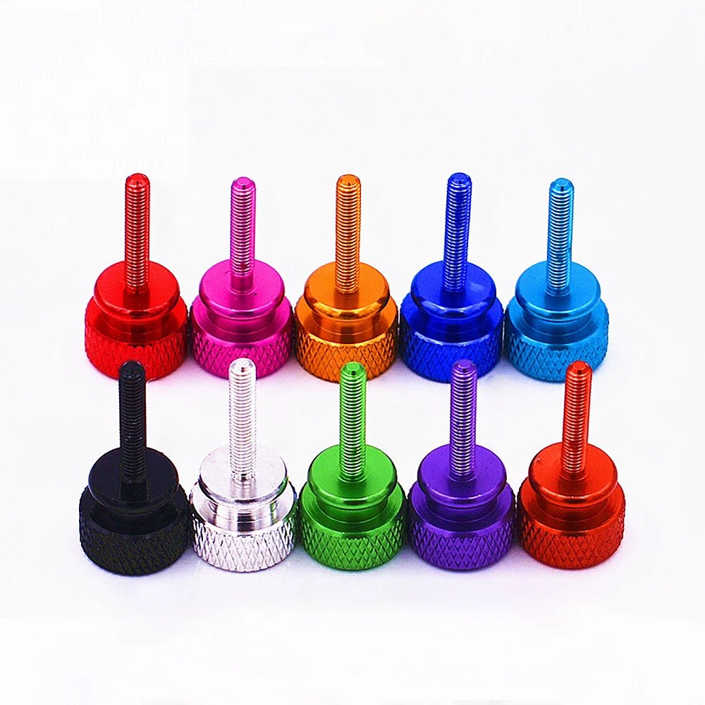 M3 x 16mm Aluminum Flat Knurled Thumb Screws — 10 Colors for PC Case & DIY Builds - HomeDIYer