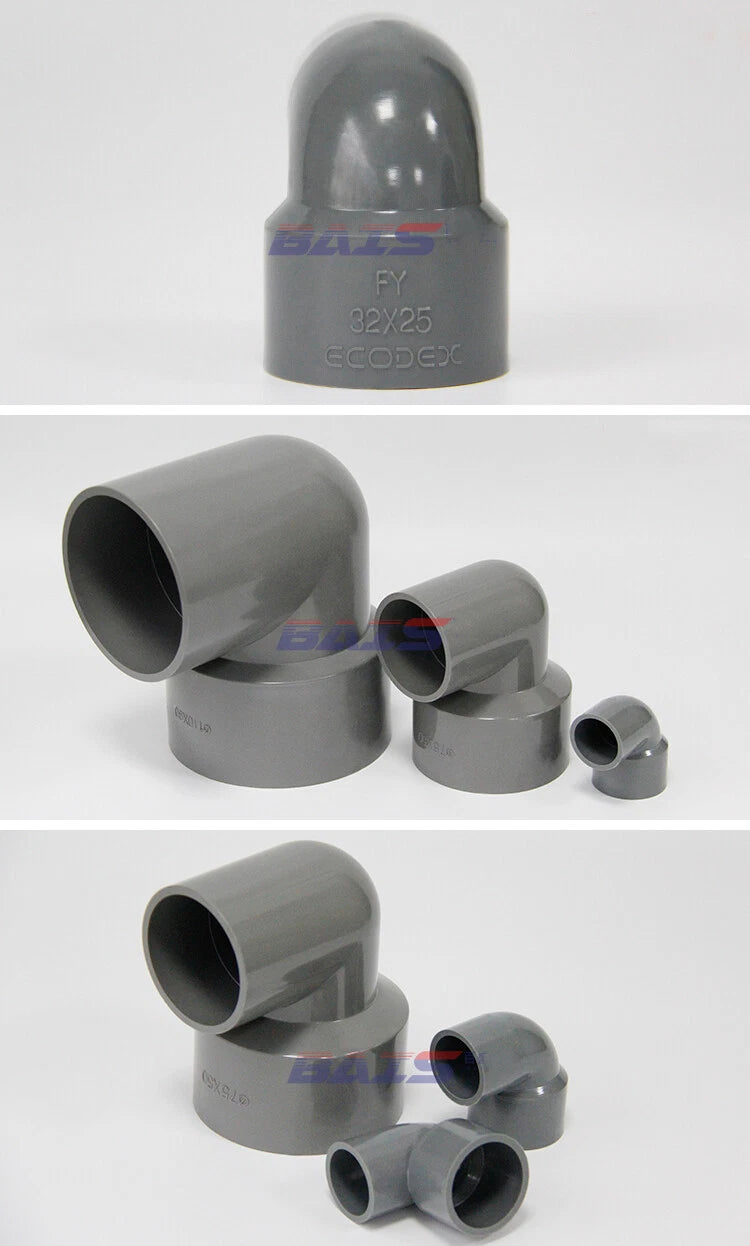 90° Degree PVC Reducing Elbow Adhesive Sleeve Pipe Fittings Aquarium Pond Tank