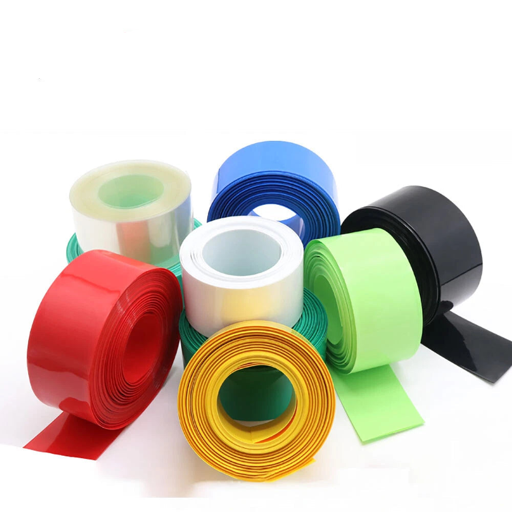 PVC Heat Shrink Tubing 15mm–200mm | RC Battery Pack Wrap | 7 Colors