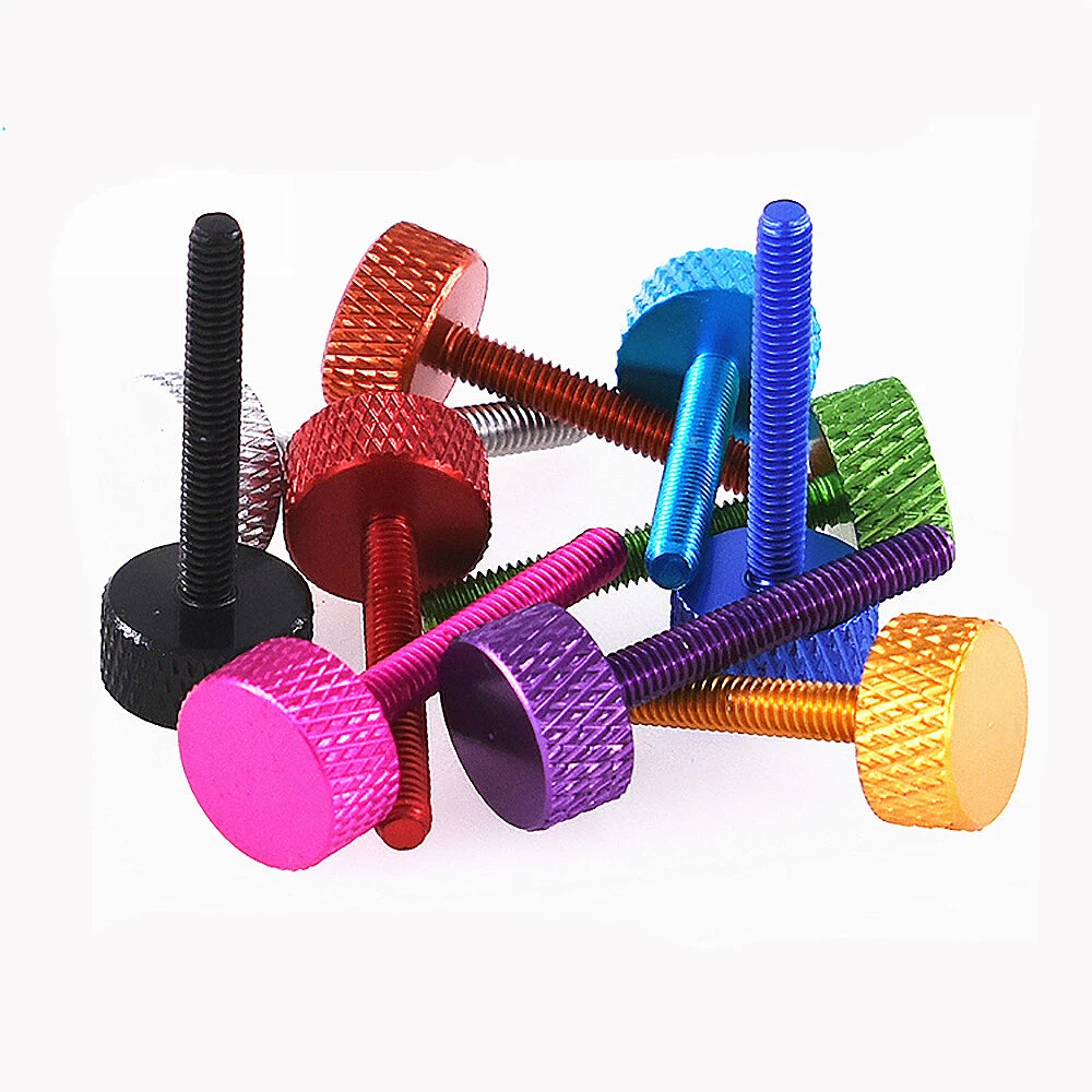 Aluminum Alloy Knurled Thumb Screws M3.5 x 4.5~25mm For PC Case Hand Grip Bolts