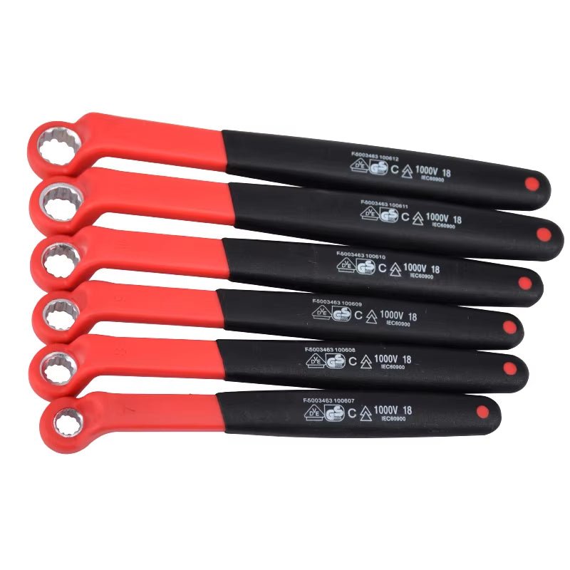 Insulated Electrician VDE Offset Ring Spanner Wrenches 8 - 24mm - HomeDIYer