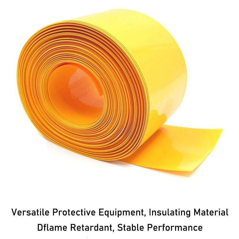 Yellow PVC Heat Shrink Tubing for RC Battery Pack – LiPo NiMH NiCd Wrap, 7mm to 180mm - HomeDIYer