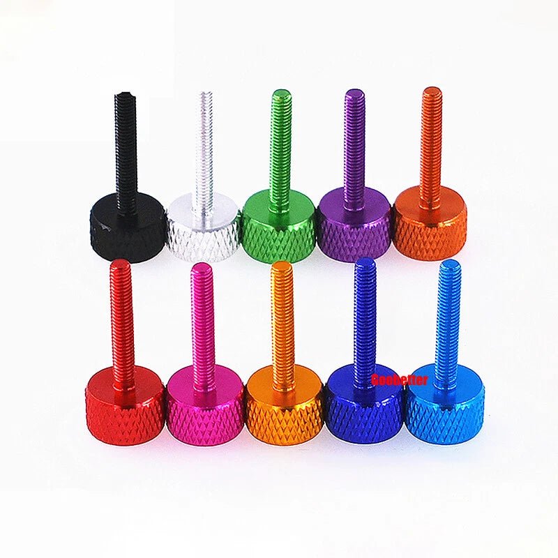 M3 x 20mm Aluminum Knurled Thumb Screws Colorful Hand Grip Knob Bolts - HomeDIYer