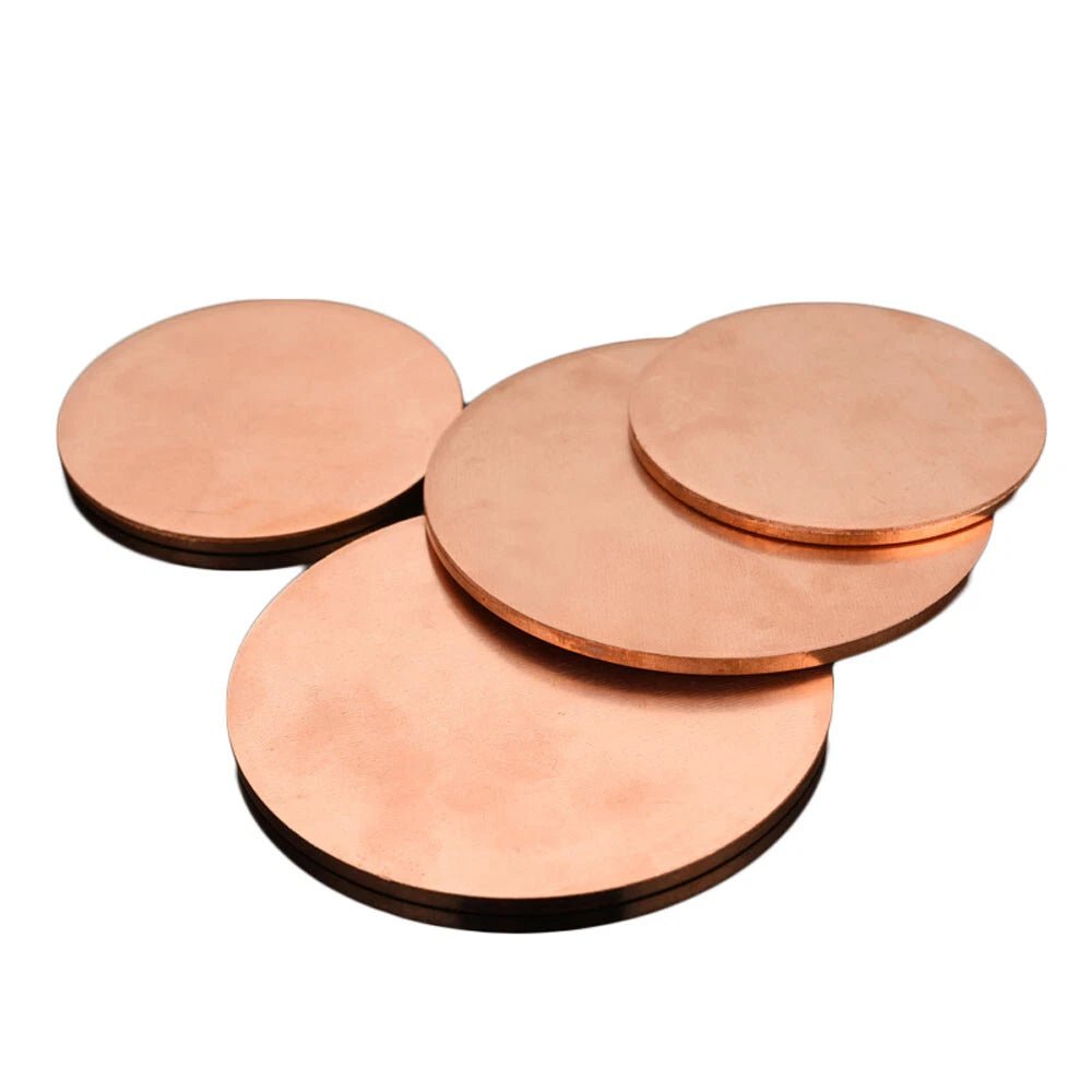 Solid Pure Copper Disc Blank Cut Round Sheet Plate Thick 0.5-3mm Dia 10mm-200mm - HomeDIYer