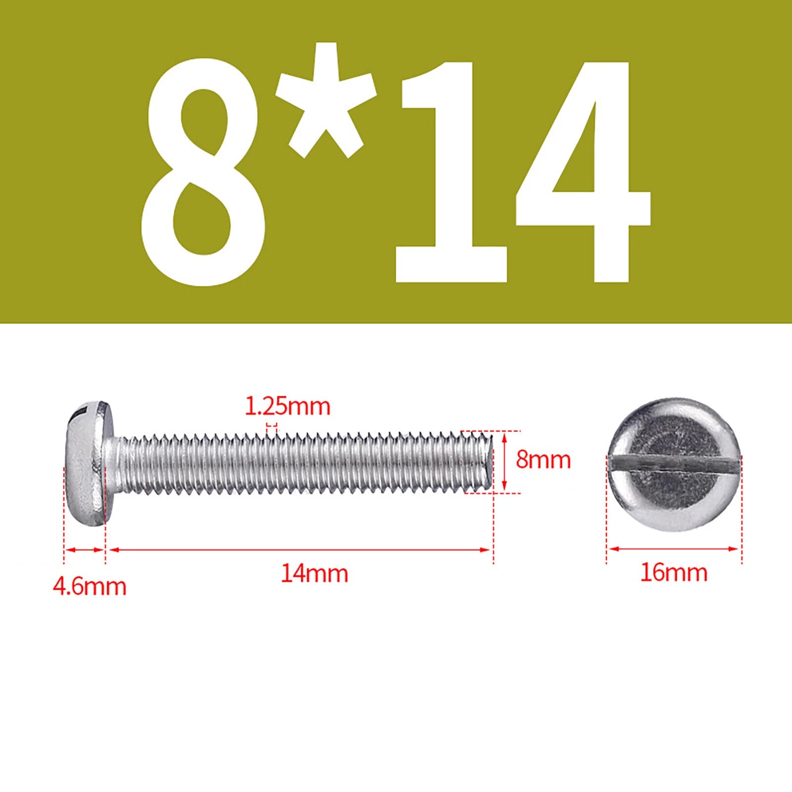 M1.6 to M10 Slotted Cheese Head Machine Screws | A2 Stainless Steel DIN 84