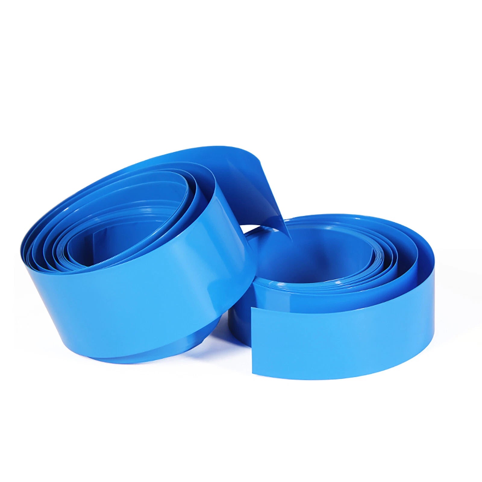 Blue PVC Heat Shrink Tubing for 18650 Battery Packs & RC Wiring — 7mm to 625mm Wide