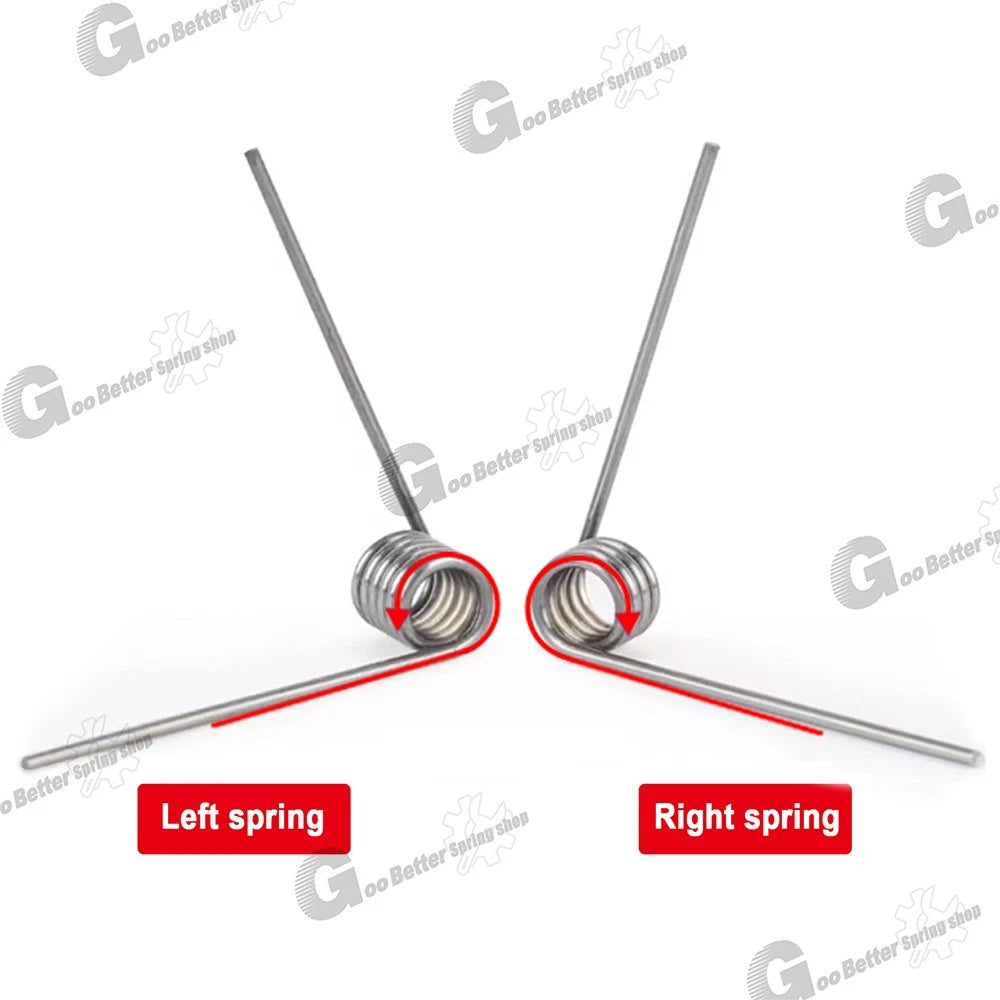 Torsion Spring (pack of 10), 0.3mm wire diameter, 2mm - 5mm OD, Right spring