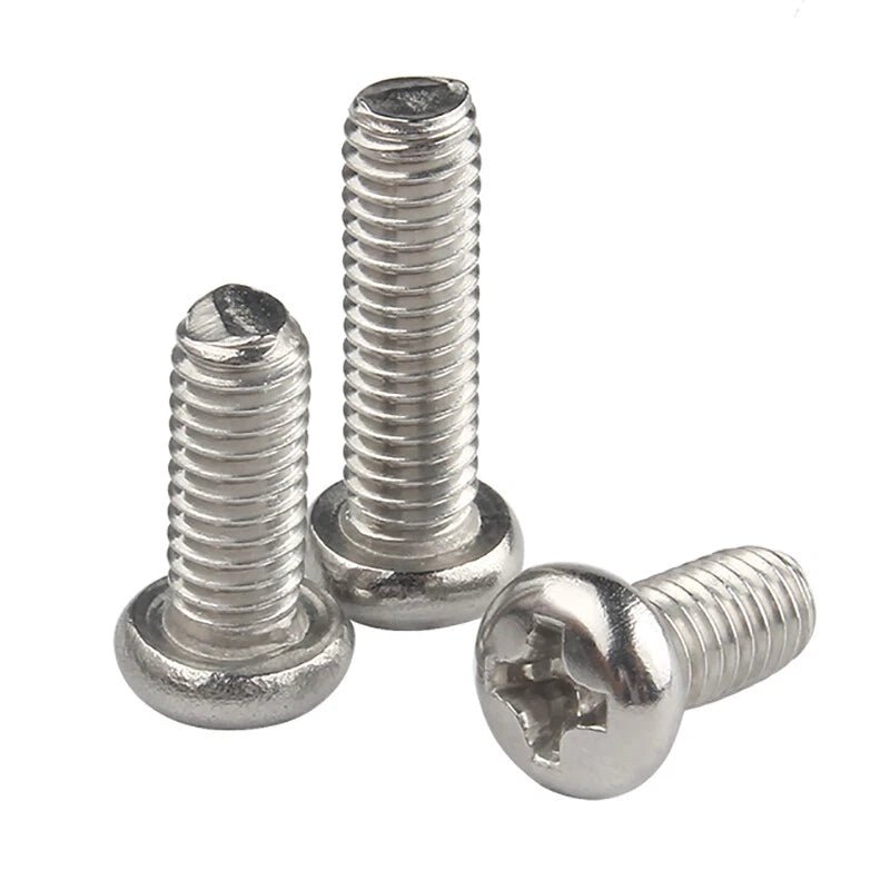 M6 Phillips Pan Head Machine Screws — 304 Stainless Steel, 6mm to 100mm - HomeDIYer