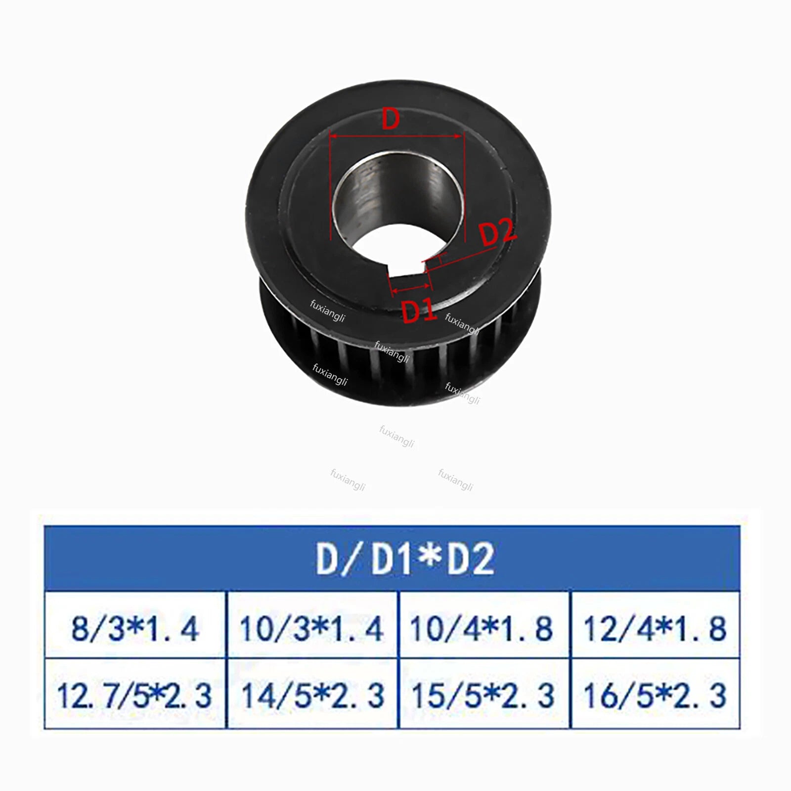 L-type 10T-30T Timing Belt Pulley Pitch 9.525mm With Keyway 45# Steel Width 27mm