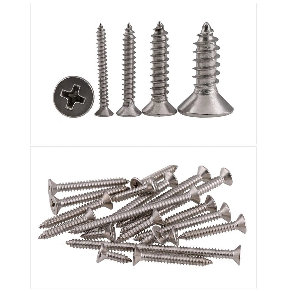 M3–M8 Countersunk Flat Head Self Tapping Screws – A2 Stainless Steel