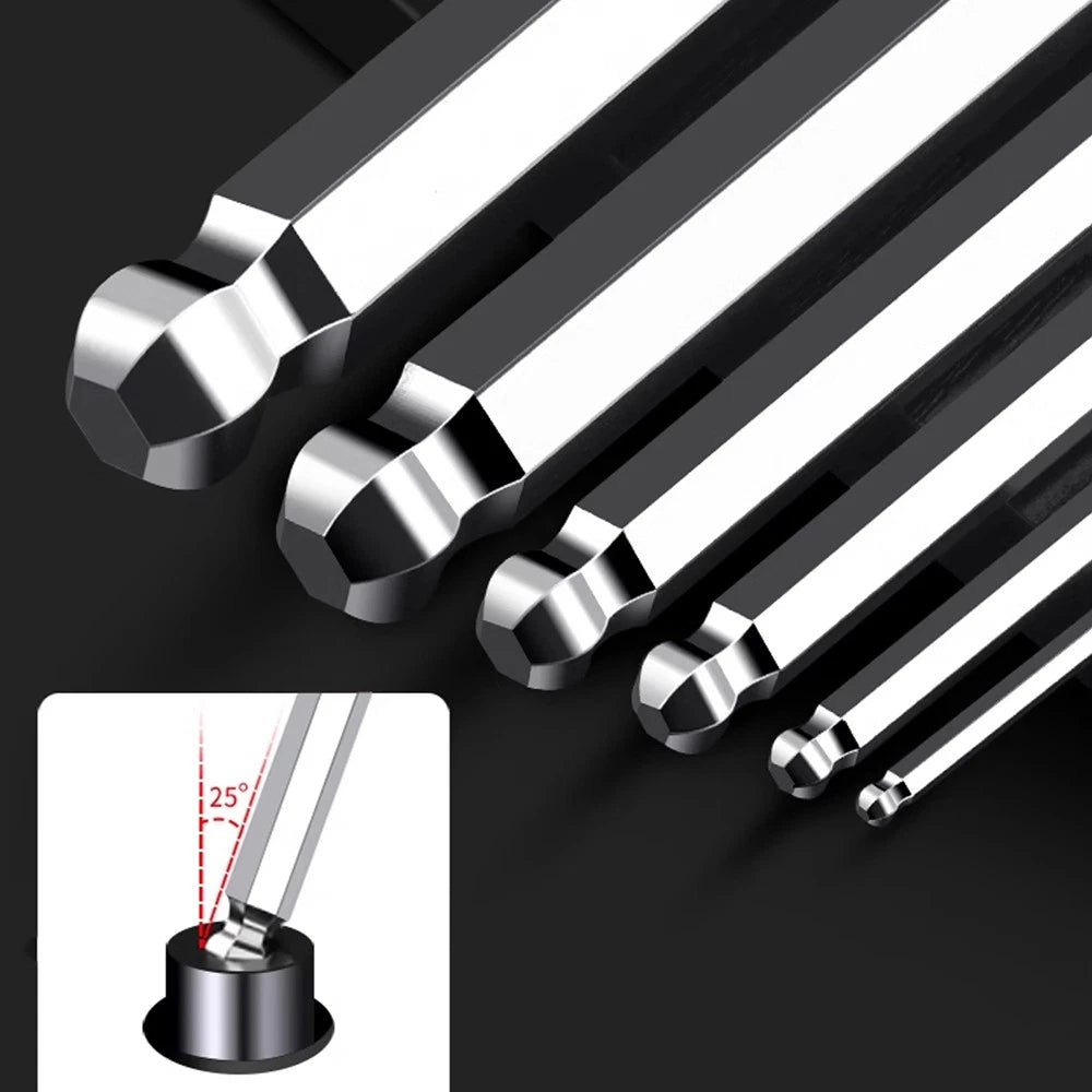 Hexagon Key Hex Long Arm Ball End Wrench 1.5-19mm Allen Wrench L Shape Allen Key