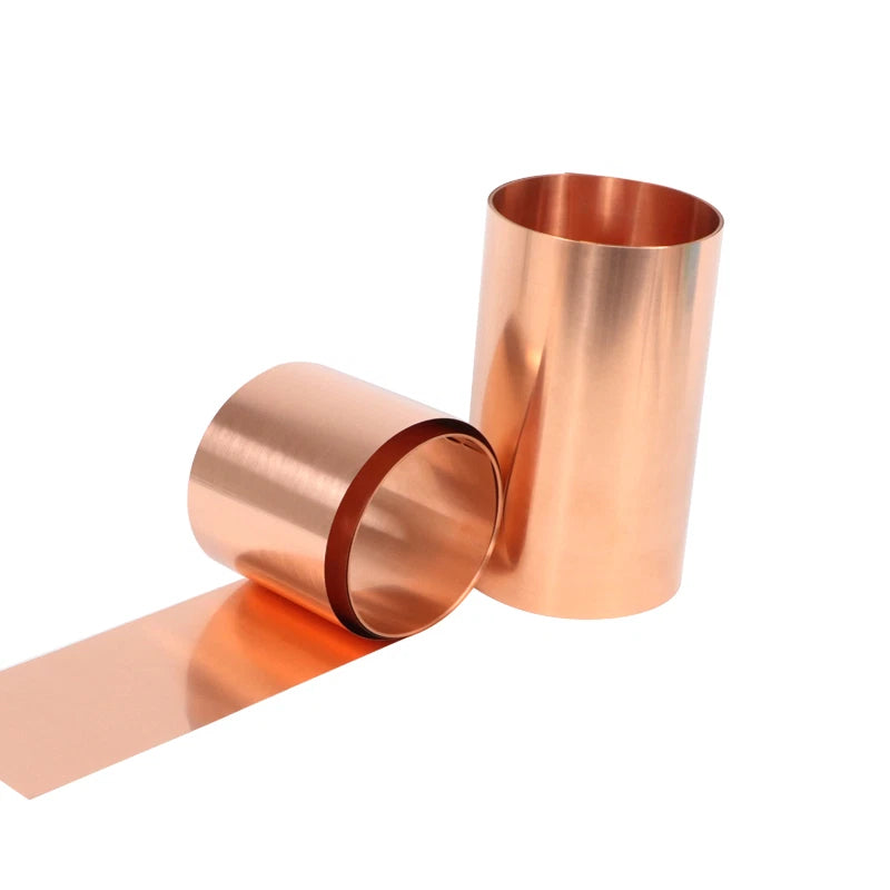 T2 Pure Copper 99.9% Metal Sheet Foil Plate Thick:0.01mm-1mm Width:15mm-400mm