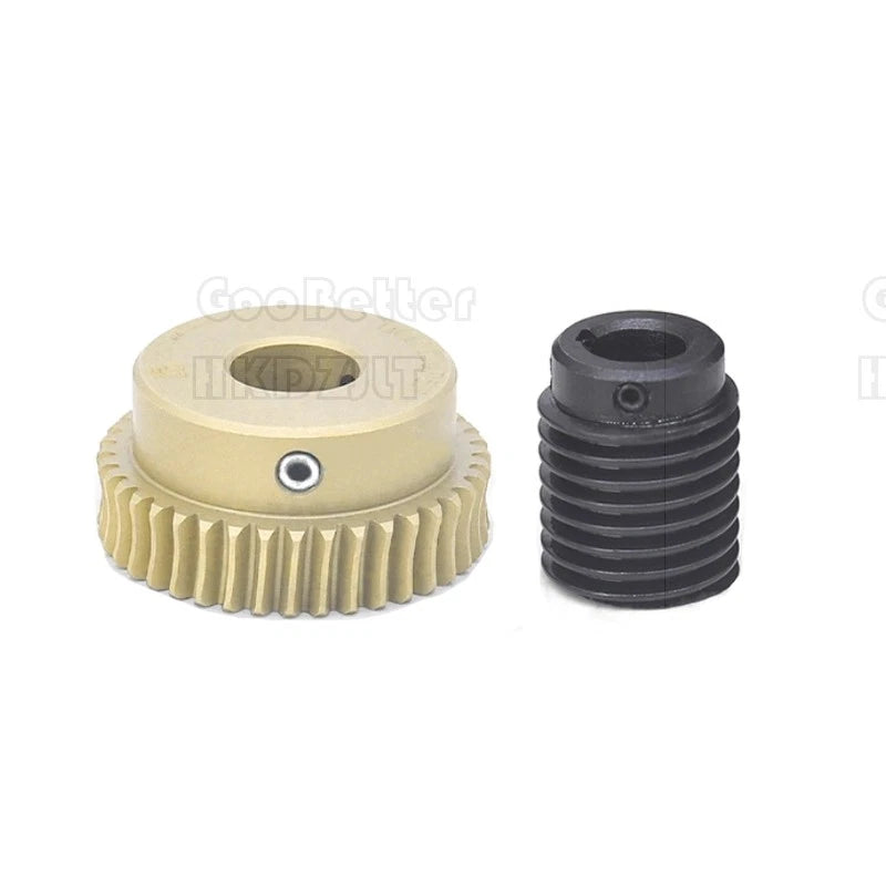Module 1 Brass Worm Gear Wheel 30 Tooth 45# Steel Rod Worm Gear Shaft Precision