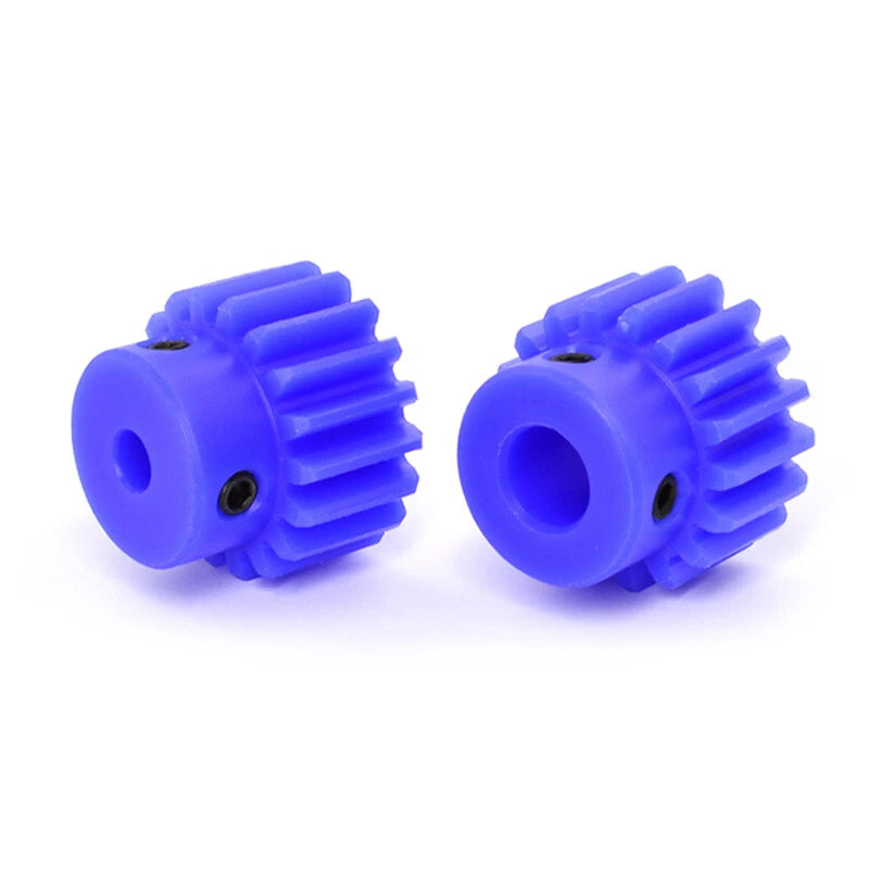 Blue Nylon Spur Gears 1/1.5/2/3Mod Transmission Gear 12-60T With Step Motor Gear