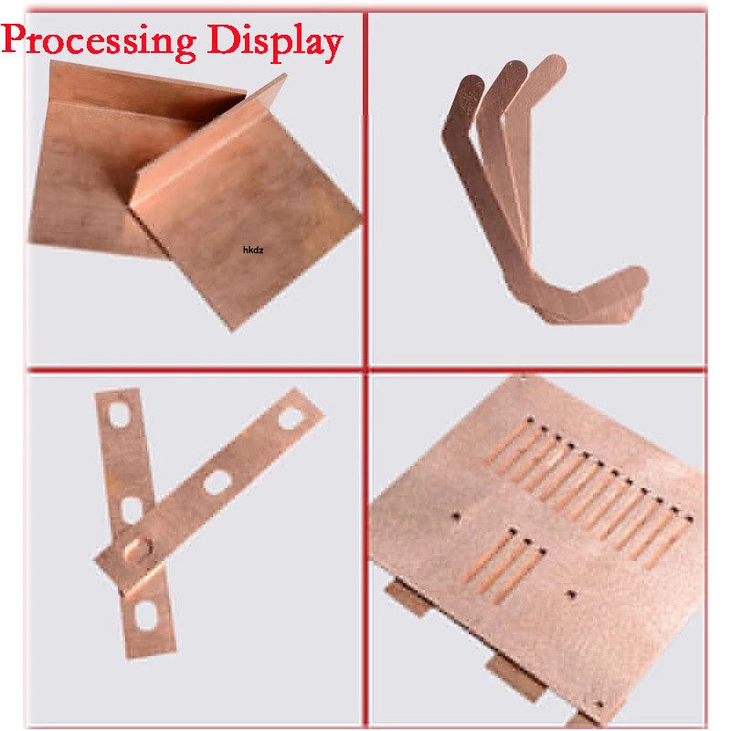 T2 Pure Copper Sheet Metal Plate Board Thick 0.5mm-5mm Laser Cut Multiple Size