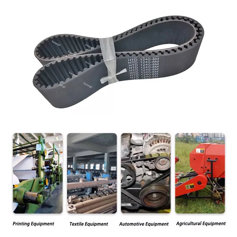 HTD 8M Timing Belt Close Loop — CNC Timing Pulley Belt 20mm 25mm Wide