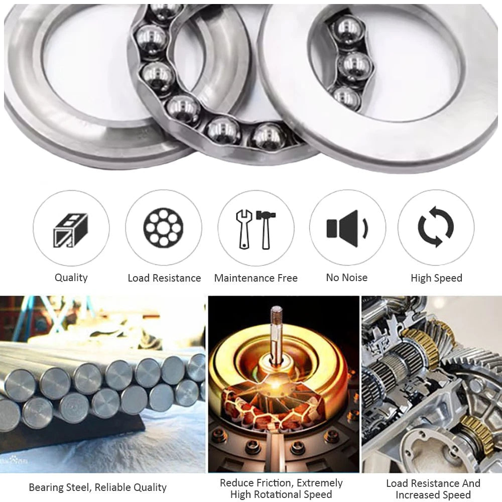 Single Direction 51108 51109 to 51115 Axial Thrust Ball Bearings Plane Bearing