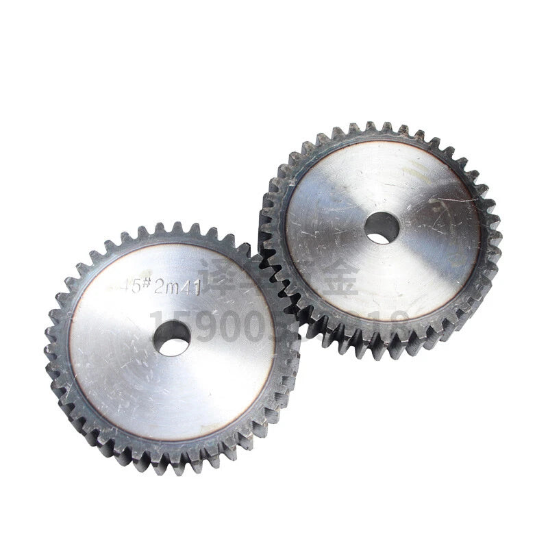 1/1.5/2 Modul Spur Gear 12-100 Teeth 10/15/20mm Thick 45#Steel Transmission Gear
