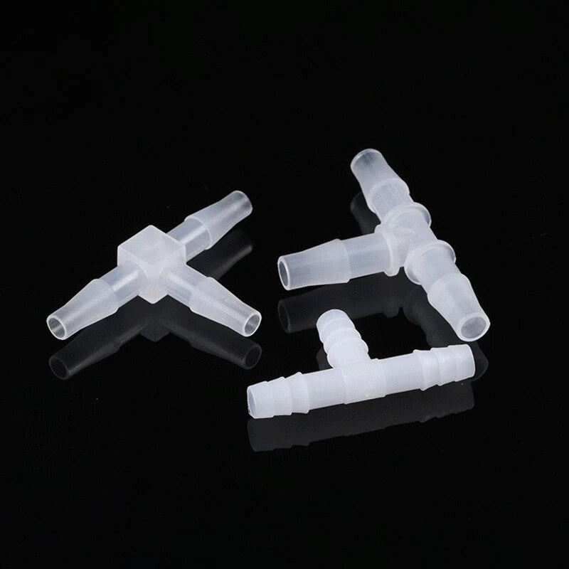 Plastic T-Type Barb Reducing Hose Fitting | 3-Way Tube Connector 1.6mm–14mm