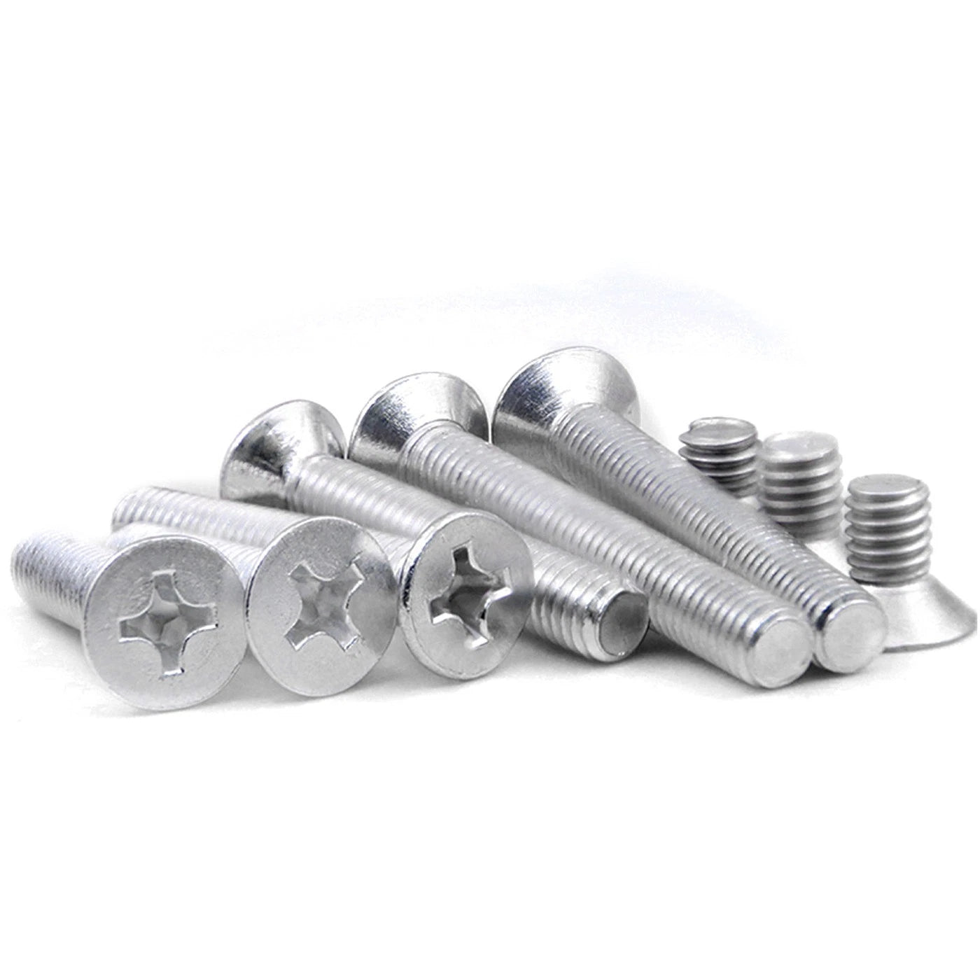 Phillips Countersunk Machine Screws DIN 965 | 6063 Aluminum | M1.7–M6