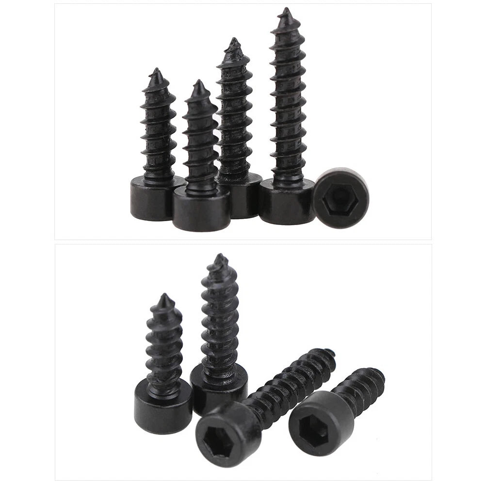 Hex Socket Cap Head Self Tapping Screws – Grade 8.8 Steel, M2–M6, Black Oxide